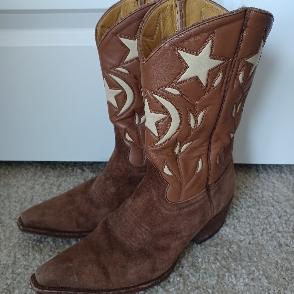 Vintage Mexican Cowgirl Boots - pointy toes